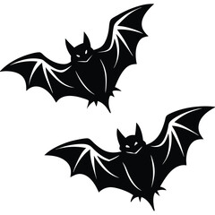 set of halloween bat