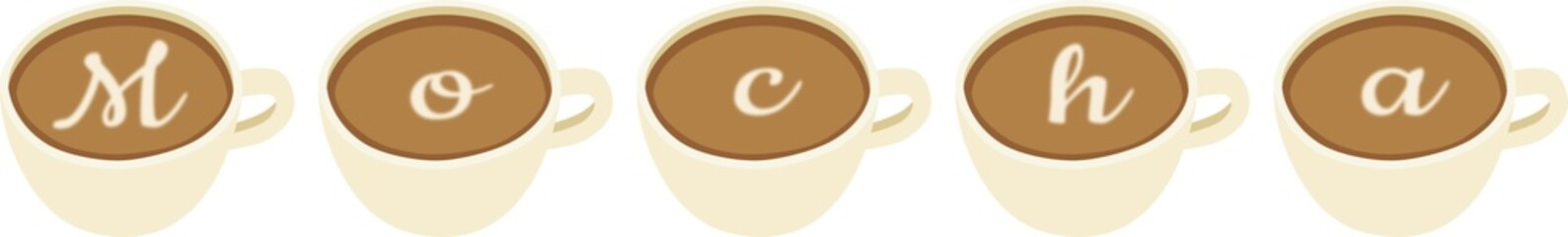 ラテアートで描いた文字
