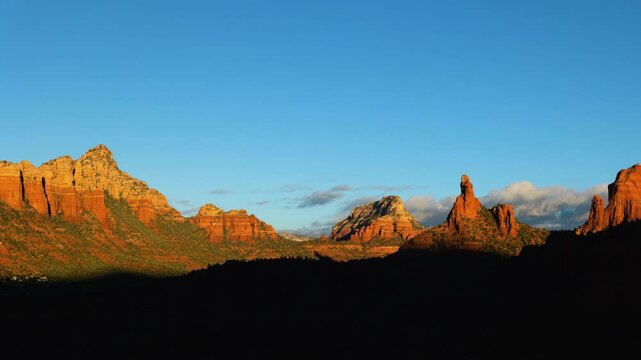 Sedona Arizona Scenic Red Rocks Landscape Sunrise Timelapse