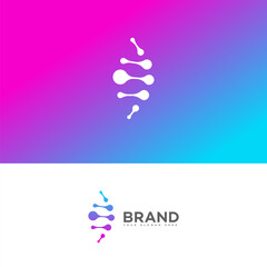 Abstract DNA Helix Logo Design for Brand Identity