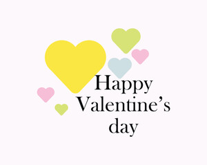 happy valentines day with heart icon