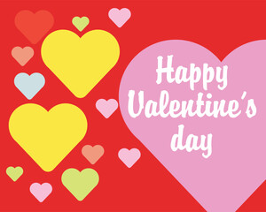 happy valentines day with heart icon