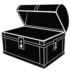 Vintage Steamer Trunk with Leather Straps and Metal Accents