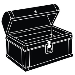 Vintage Steamer Trunk with Leather Straps and Metal Accents