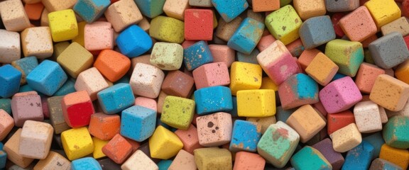Multicolored Speckled Cubes Background Texture