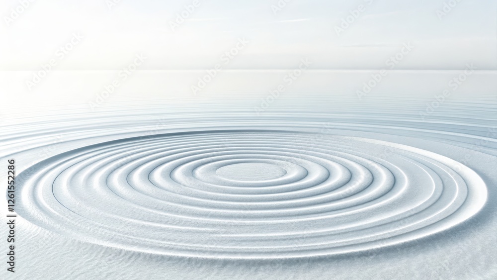 Poster Calm water with ripples creating serene patterns.