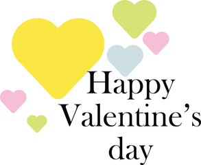 happy valentines day with heart icon