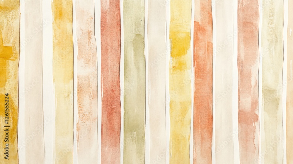 Poster abstract watercolor stripes in warm colors creating a textured background for design use
