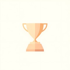 Golden Trophy Icon Award Symbol for Achievement and Success