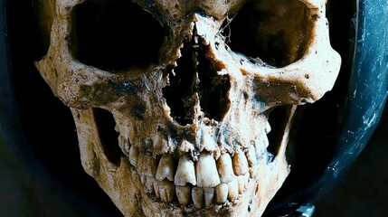 Dark and Mysterious Skull: A Macabre Masterpiece of Death and Decay