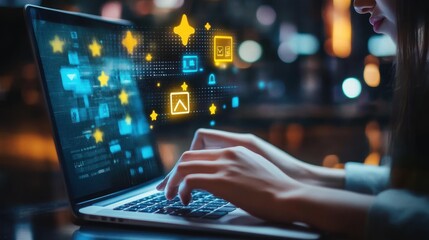 User scrolling through product reviews with delivery ratings, online shopping trust. 