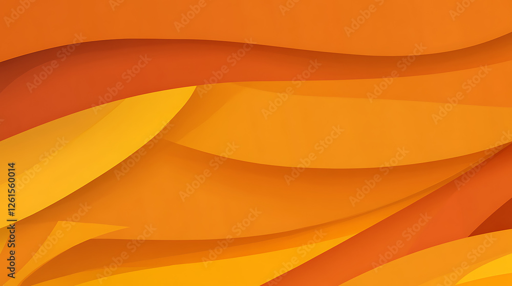 Poster abstract orange waves layers design contemporary artistic backdrop elegant dynamic background