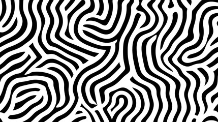 Fototapeta premium Abstract Pattern of Interlocking Black Lines on a White Background Creates Unique Visual Texture Design