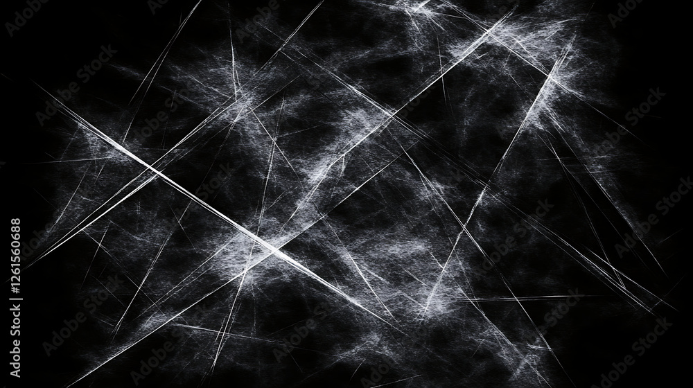 Poster abstract sharp light streaks on dark background geometric pattern of dazzling lines and shapes