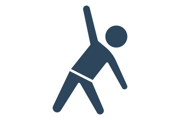Pilates icon. solid icon style. icon related to gym and fitness. gym elements vector illustration