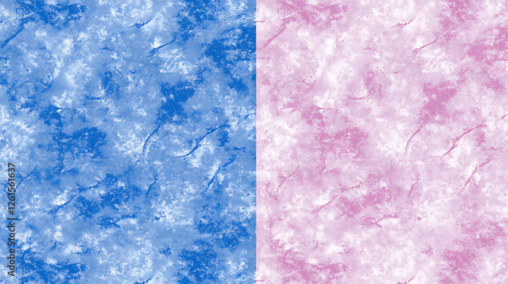 Poster abstract textured background split in light blue and pink seamless pattern design concept artistic