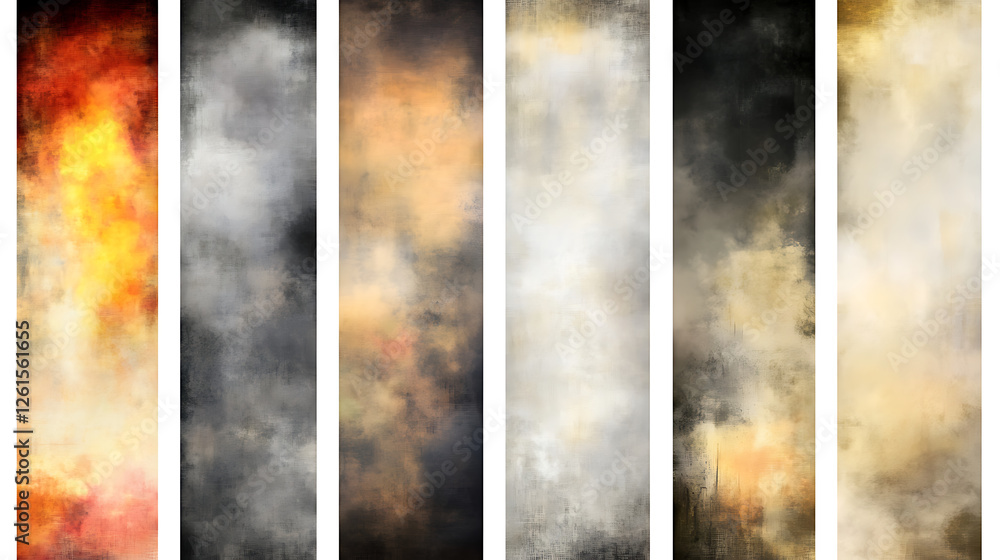 Aufkleber abstract toned textures in vertical panels for backgrounds and design projects in various colors