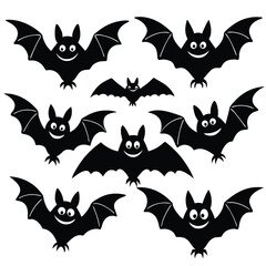 set of halloween bats