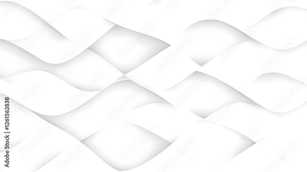 Aufkleber abstract white wavy lines pattern elegant background light and shadow design minimalist style artist