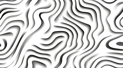 Fototapeta premium Abstract White Swirls Lines Surface with Gradient Shadows Artistic Visual Background Design