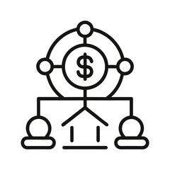 money management business icon vector 