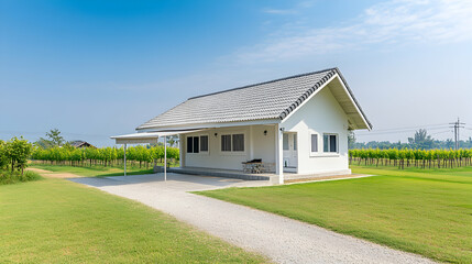 Fototapeta premium A simple two-story small house