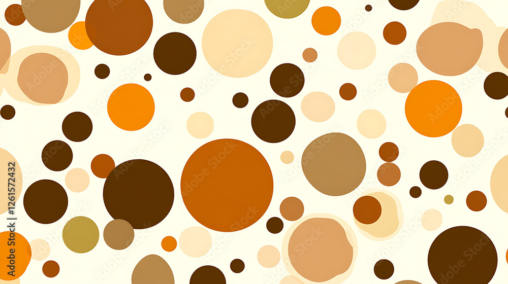 Poster autumnal array of circles in earth tones abstract design pattern backdrop visual composition