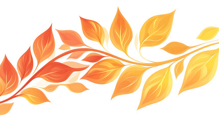 Autumnal Leaves Twisting Vine Decoration Warm Tones