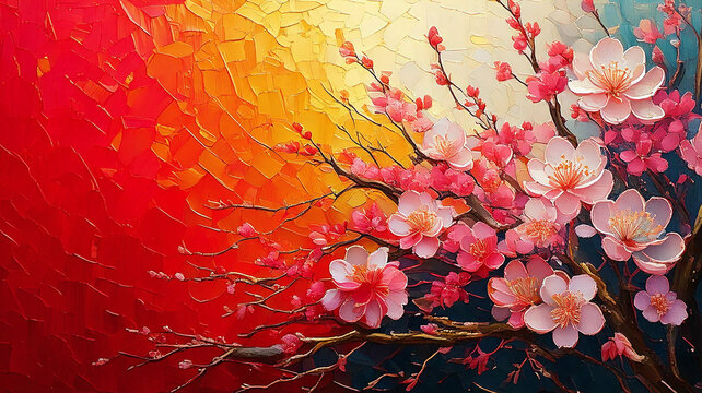 매화가 있는 배경