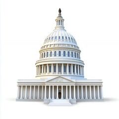 Obraz premium 3D Model Of US Capitol Building