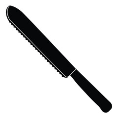 Professional Bread Cutter Knife Illustration for Baking and Cooking