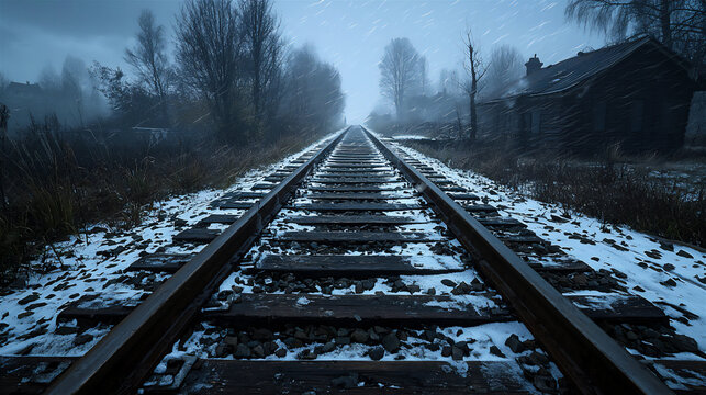  haunted train tracks in the darkness