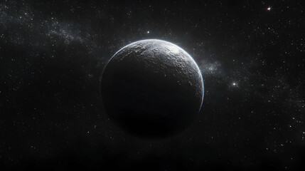 Obraz premium Monochrome planet, space, cosmic background, science fiction, astronomy