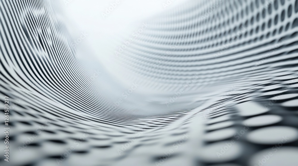Poster abstract wave pattern with smooth curves and depth