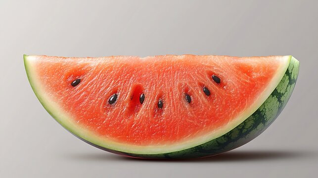 Fresh sliced watermelon isolated on a transparent background ideal for summer food or beverage related promotions