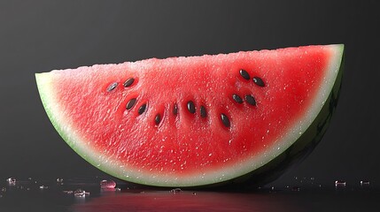 Fresh sliced watermelon isolated on a transparent background ideal for summer food or beverage related promotions