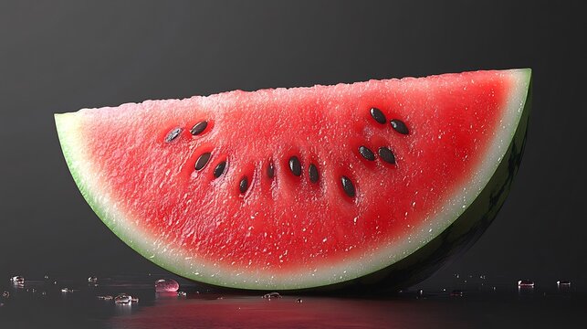 Fresh sliced watermelon isolated on a transparent background ideal for summer food or beverage related promotions