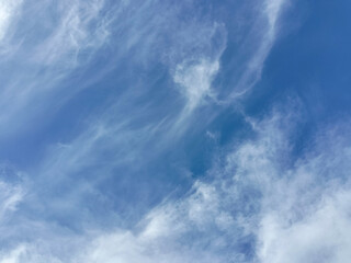 Clear Sky With Fluffy Clouds