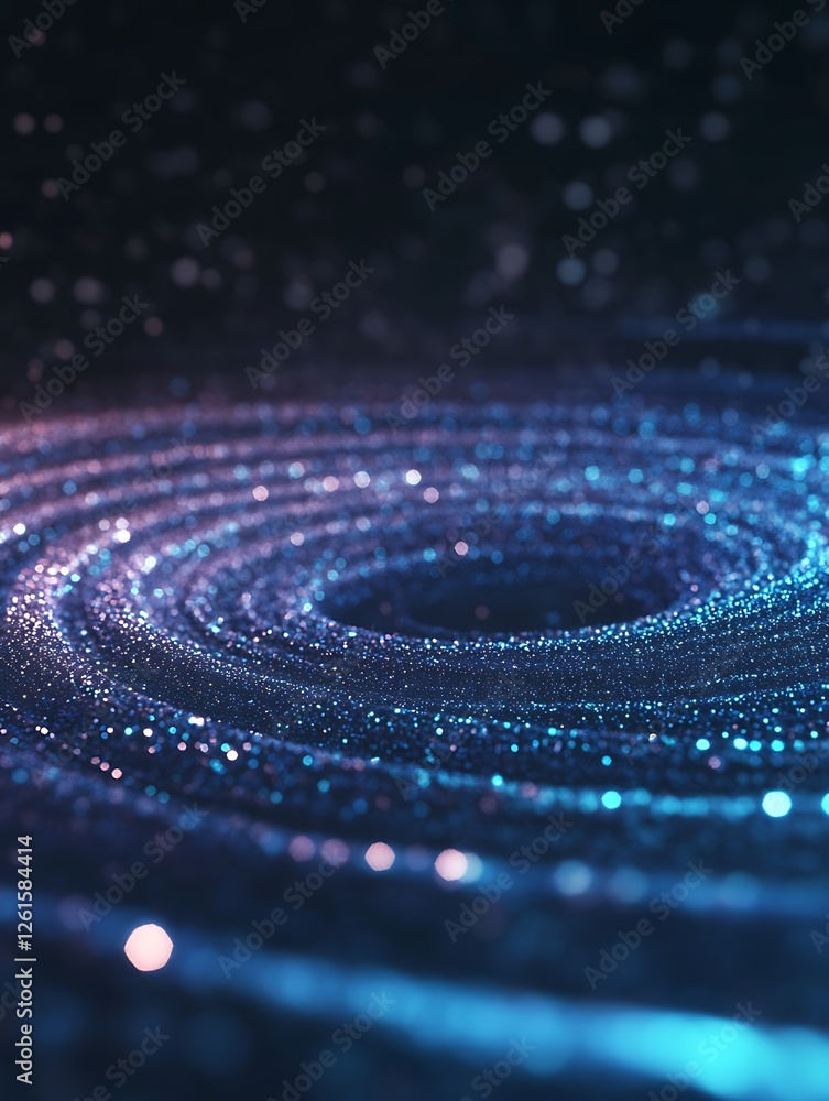 Poster Futuristic pulsating data background image
