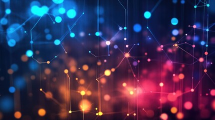 A visually stunning composition of neon bubbles glowing brightly against a dark backdrop, creating a modern, futuristic atmosphere perfect for tech and design themes