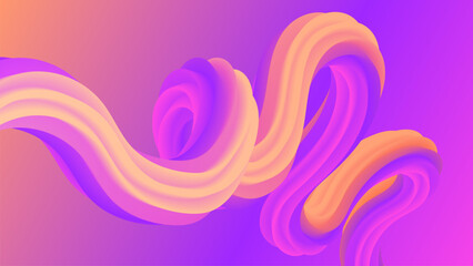 Obraz premium ABSTRACT BACKGROUND ELEGANT ORANGE PURPLE GRADIENT 3D FLUID SWIRL WAVY SMOOTH LIQUID COLORFUL DESIGN VECTOR TEMPLATE GOOD FOR MODERN WEBSITE, WALLPAPER, COVER DESIGN 