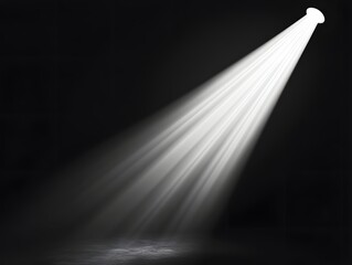 Spotlight illuminates dark stage