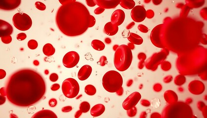 Microscopic View of Red Blood Cells: Exploring Human Biology