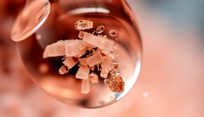 Stunning Macro Photography: Crystals and Droplets in Amber Hues