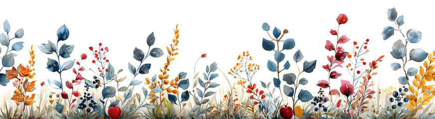 Winter Wonderland Foliage Frame Isolated Clip Art with Snowy Berries and Twinkling Stars on White Background - Perfect for Winter Greeting Cards and Invitations