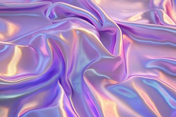 Fluid iridescent silk fabric drapes, soft pastel hues