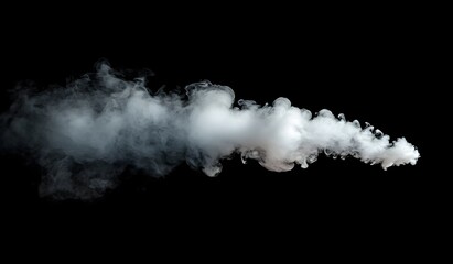 Naklejka premium Abstract Smoke Cloud Isolated on Black