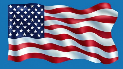 Waving Flag of the United States of America Graphic Art