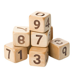 Colorful educational number cubes featuring digits 1 10