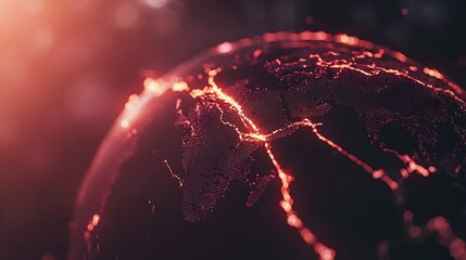 Surreal global finance representation image